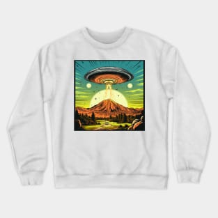 Vintage Comics UFO Encounters UFO Witness Cartoon Vintage Crewneck Sweatshirt